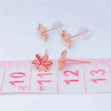 Purple Snowflake Earrings 14K Rose Romantic Engagement Jewelry