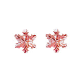 Purple Snowflake Earrings 14K Rose Romantic Engagement Jewelry