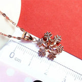 14K Rose Snowflake Necklace Delicate Purple Light Engagement Jewelry