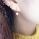 Purple Crystal Earrings 14K Rose Engagement Jewelry