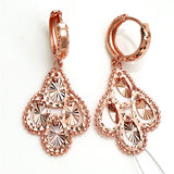 Purple Geometric Starry Earrings with 14K Rose Ear Buckle