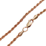 Purple Hip-Hop Twisted Rope Chain Chunky Necklace 14K Rose Jewelry