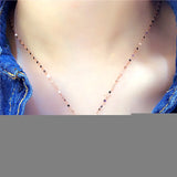Purple Crystal Heart Necklace 14K Rose Pendant Jewelry