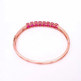 Sweet Crystals 14K Rose Engagement Ruby Bracelet for Women