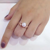 Romantic Butterfly Rings for Women 14K Rose Wedding Jewelry