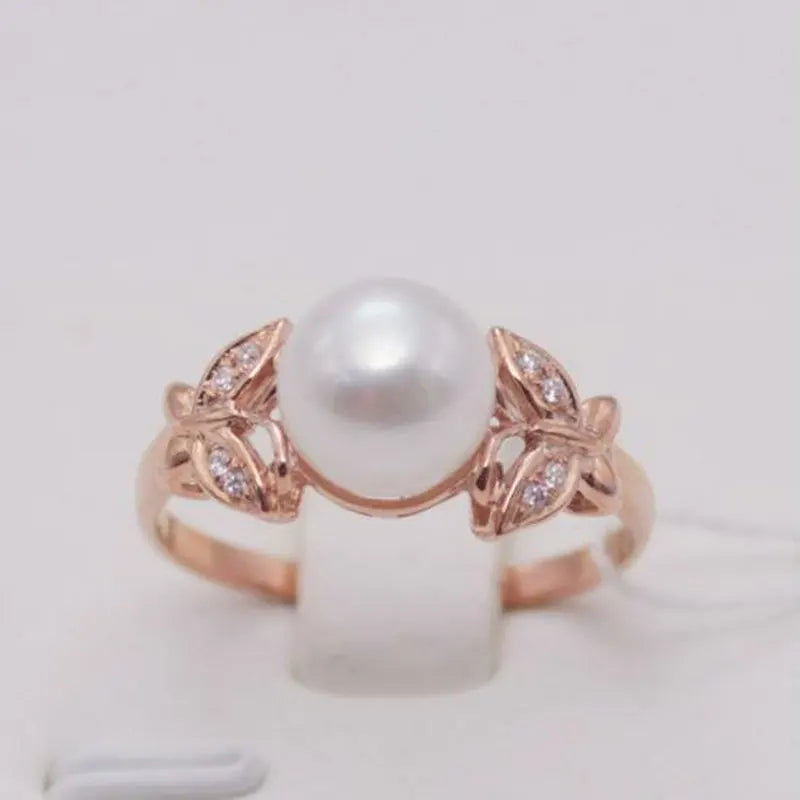 Romantic Butterfly Rings for Women 14K Rose Wedding Jewelry