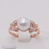 Romantic Butterfly Rings for Women 14K Rose Wedding Jewelry