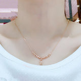 Purple Star Pendant 14K Rose Necklace for Women