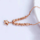 Purple Star Pendant 14K Rose Necklace for Women