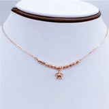 Purple Star Pendant 14K Rose Necklace for Women
