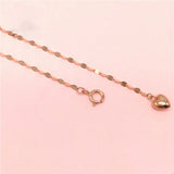 14K Rose Plated Purple Heart Necklace for Party Jewelry