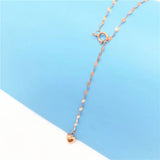 14K Rose Plated Purple Heart Necklace for Party Jewelry