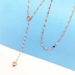 14K Rose Plated Purple Heart Necklace for Party Jewelry