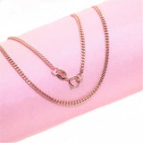 14K Rose Plated Purple Necklace for Women, Clavicle Chain for Daily Wear