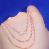 14K Rose Plated Purple Necklace for Women, Clavicle Chain for Daily Wear