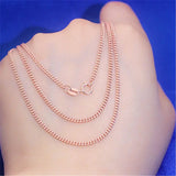 14K Rose Plated Purple Necklace for Women, Clavicle Chain for Daily Wear
