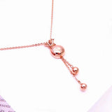 Purple Tassel Chinese Necklace with 14K Rose Geometric Pendant