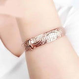 Geometric Charm Bracelet - Purple Plated Rose Wide - Craft Jewelry Women