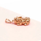 Purple Plated 14K Rose Pixiu Pendant Necklace in Chinese Jewelry for Women