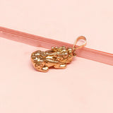 Purple Plated 14K Rose Pixiu Pendant Necklace in Chinese Jewelry for Women