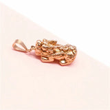 Purple Plated 14K Rose Pixiu Pendant Necklace in Chinese Jewelry for Women