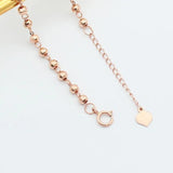 14K Rose Gold Ball Charm Bracelet for Women - Set of 585 Purple Plated Bracelets