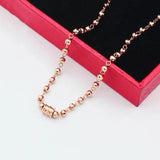 14K Rose Gold Ball Charm Bracelet for Women - Set of 585 Purple Plated Bracelets