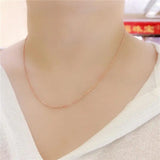 Purple Plated 14K Rose Round Beads Love Chains Necklace for Women