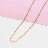 Purple Plated 14K Rose Round Beads Love Chains Necklace for Women
