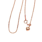 Purple Plated 14K Rose Round Beads Love Chains Necklace for Women