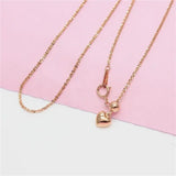 Purple Plated 14K Rose Round Beads Love Chains Necklace for Women