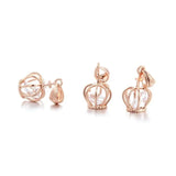 14K Rose Crystal Crown Necklace for Women