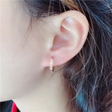 14K Rose Earrings for Women, Purple Plated, Ear Buckle Party Banquet Jewelry