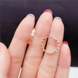 14K Rose Earrings for Women, Purple Plated, Ear Buckle Party Banquet Jewelry