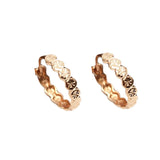 14K Rose Earrings for Women, Purple Plated, Ear Buckle Party Banquet Jewelry