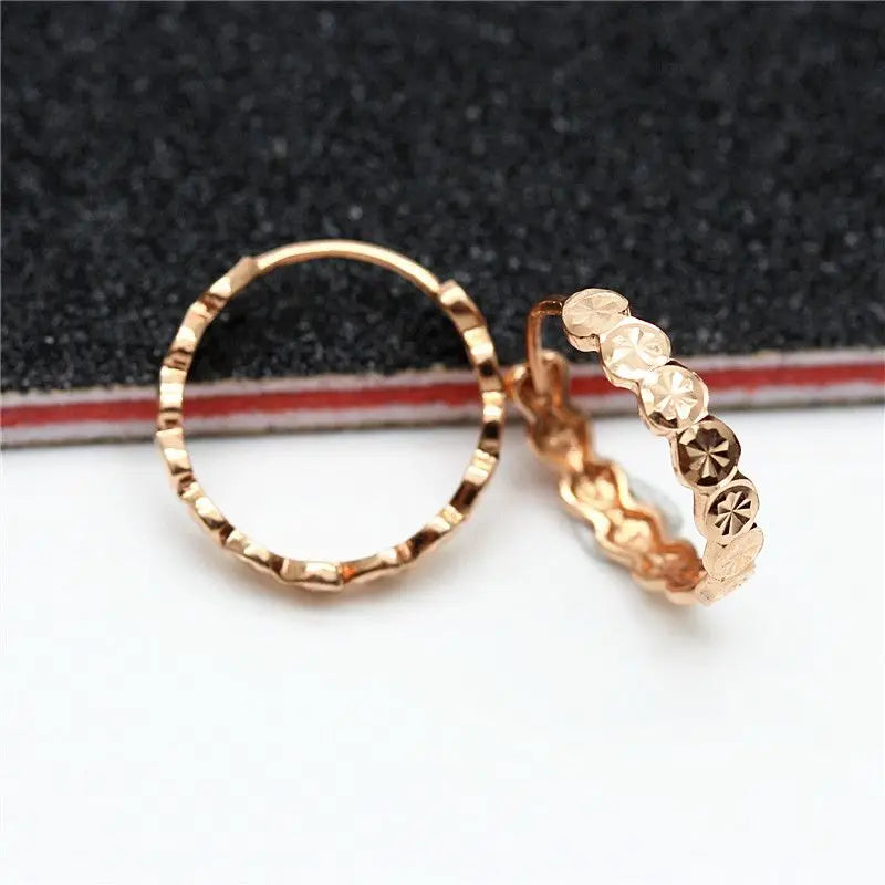 14K Rose Earrings for Women, Purple Plated, Ear Buckle Party Banquet Jewelry