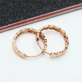 14K Rose Earrings for Women, Purple Plated, Ear Buckle Party Banquet Jewelry