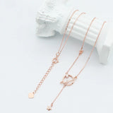 Geometric Tassel Necklace in 14K Rose Gold Plating