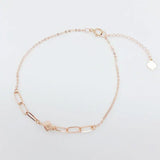 14K Rose Gold Plated Purple Square Bracelet for Women