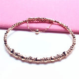 Purple Plated 14K Rose Geometric Charm Bracelet Ethnic Jewelry