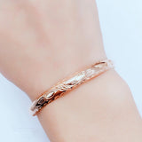 Geometric Charm Bracelet 14K Rose Gold Plated Purple for Women