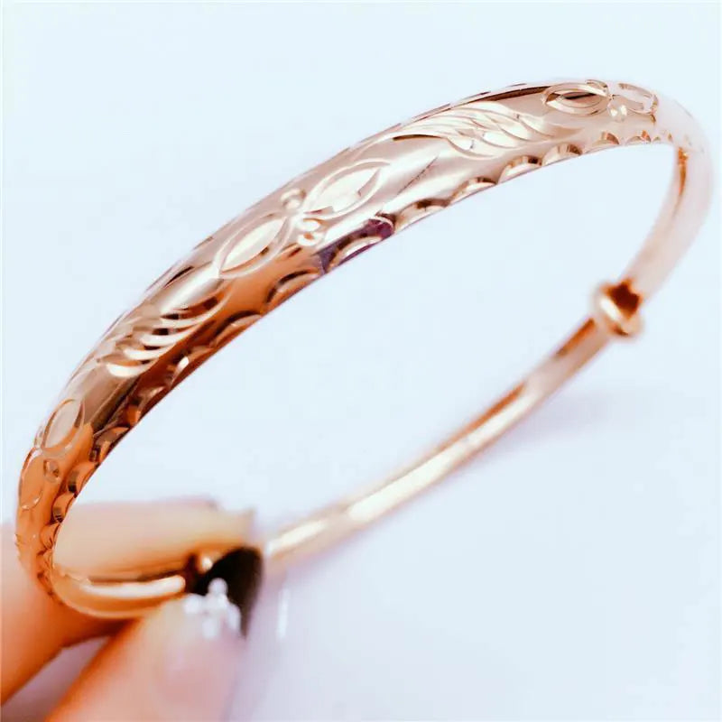 Geometric Charm Bracelet 14K Rose Gold Plated Purple for Women