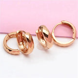 Purple Plated 14K Rose Geometric Gypsophila Earrings