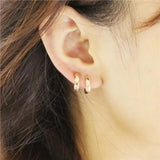 Purple Plated 14K Rose Geometric Gypsophila Earrings