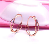 14K Rose Gold Plated Geometric Earrings for Women