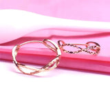14K Rose Gold Plated Geometric Earrings for Women