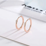 Purple Plated 14K Rose Hoop Earrings for Women Party Jewelry