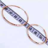 14K Rose Gold Hoop Earrings for Women - Exaggerated Glamour Evening Jewelry