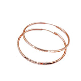 14K Rose Gold Hoop Earrings for Women - Exaggerated Glamour Evening Jewelry