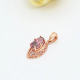 14K Rose Gold Ruby Necklace for Women, Petite Sweet Glamour Jewelry